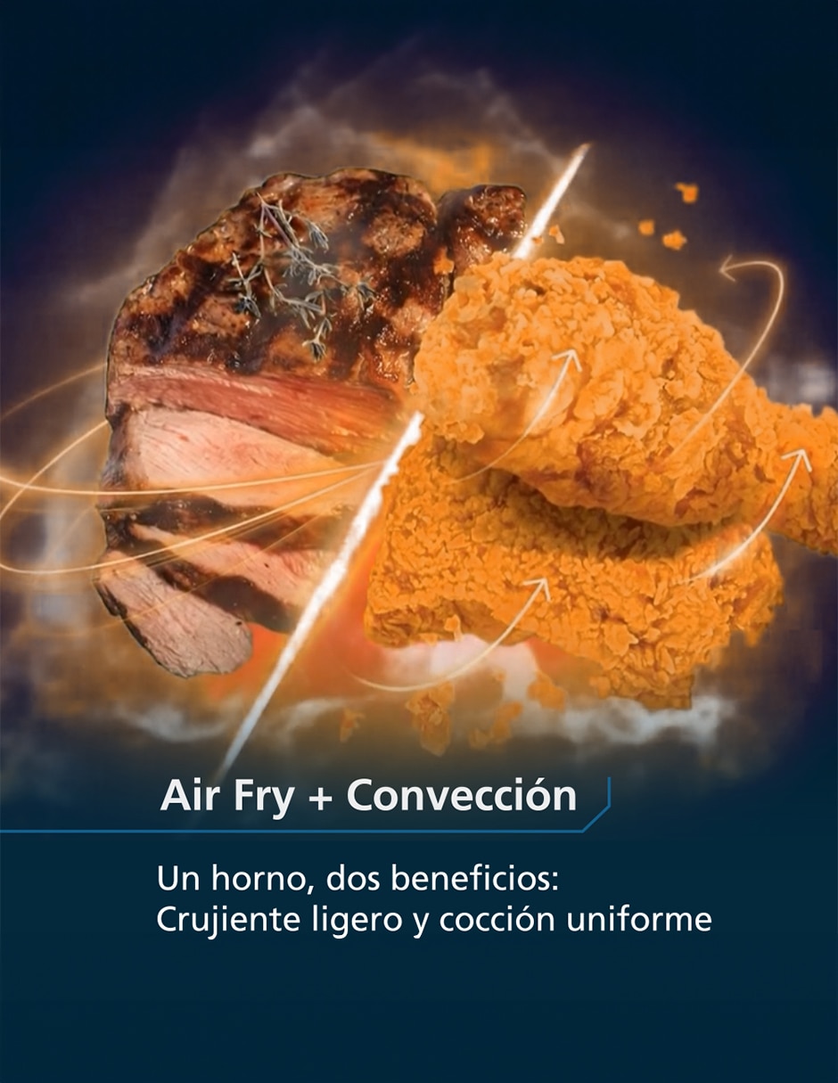 Combo estufa de piso a gas LP MABE Air Fry 75.8 cm EMHA7612DSSCM76SS de 6 quemadores + campana